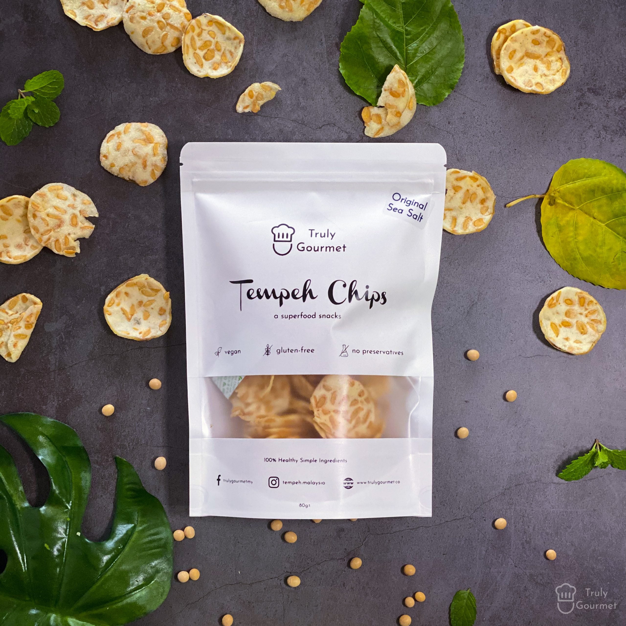 Unsalted Tempeh Chips Truly Gourmet